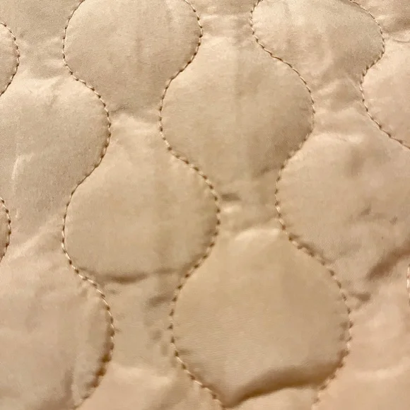 NWT Puffer Quilted Mini Skirt Insulated/Fully lined Women's Beige/Chestnut M - Picture 6 of 6